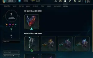 Conta prata 1 com 100 Champs e 76 Skins (2 Miticas)