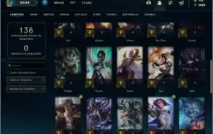 Conta platina 1 (ex D2), 19 skins e 40 champs