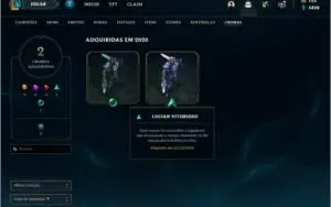 Conta platina 1 (ex D2), 19 skins e 40 champs