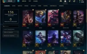 Conta platina 1 (ex D2), 19 skins e 40 champs