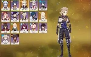 albedo arma dele 4*, Ganyu, oração aos ventos 5* Ar42