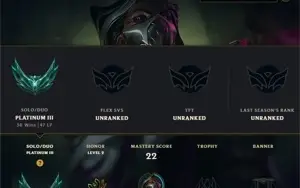 Account NA Platina 3, 60% winrate