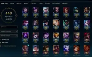 Conta League of legends 285 skins