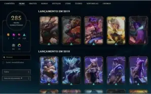 Conta League of legends 285 skins