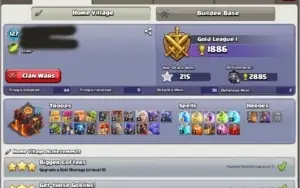 Clash Of Clans cv 10 semi-full 4 anos com troca de nome