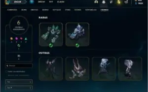 Conta Unranked com 120 Champs e 161 Skins