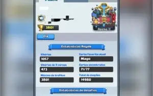 Conta Clash Royale - Arena 10 - 9 Lendárias ganhas