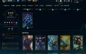 Unranked com TODOS os champs e 102 Skins ( MONO ADC )
