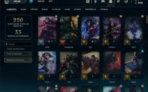 Conta ouro 3 com 105 Champs e 60 Skins