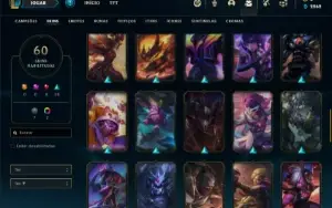 Conta ouro 3 com 105 Champs e 60 Skins