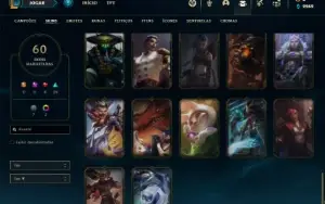 Conta ouro 3 com 105 Champs e 60 Skins