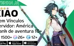 ϟCONTA GENSHIN IMPACT COM XIAO AR5-10✨ | PRONTA ENTREGA!