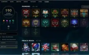 Conta LoL Nível 90+ Gold II (Poucas partidas) 140+ Skins