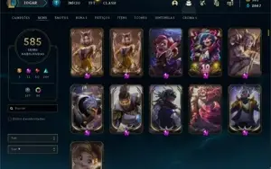Conta League of Legends, muitas skins, emote Mestre, e mais