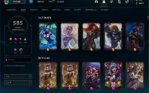 Conta League of Legends, muitas skins, emote Mestre, e mais