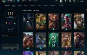 Conta League of Legends, muitas skins, emote Mestre, e mais