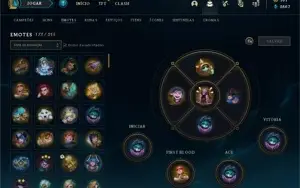 Conta League of Legends, muitas skins, emote Mestre, e mais