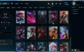Conta SEM ELO com 50 skins e 92 campeões.