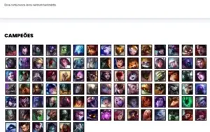 Conta Unranked com 96 Champs e 104 Skins + 10 Cromas