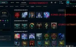 CONTA LEAGUE OF LEGENDS 120 CHAMPIONS 40 SKINS SMURF BRONZE