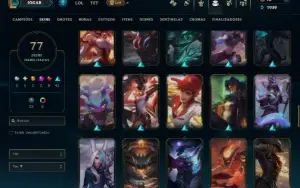 Unranked com 110 Champs e 77 Skins