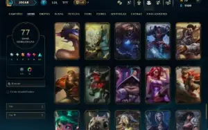 Unranked com 110 Champs e 77 Skins