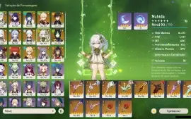 GENSHIN IMPACT - AR59, 23 Personagens e 12 armas t4 ayaka C2
