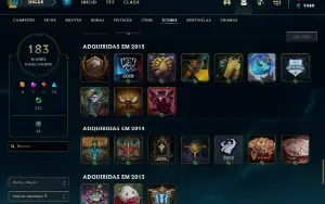 Conta desde 2013 / 70 skins / mmr d4