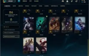 Conta prata 2 com 10 skins e 27 champs ( criada em 2014 )