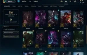 Conta prata 2 com 10 skins e 27 champs ( criada em 2014 )