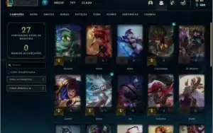 Conta prata 3 com 30 champs e 2 skins