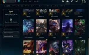 Conta prata 3 com 30 champs e 2 skins