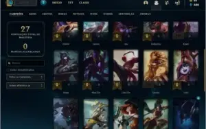 Conta prata 3 com 30 champs e 2 skins