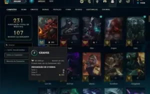 Conta Unranked com 130 Champs e 95 Skins ( MAIN JG )