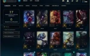 Conta lv 23 com 17 champs e 8 skins