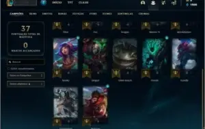 Conta lv 23 com 17 champs e 8 skins
