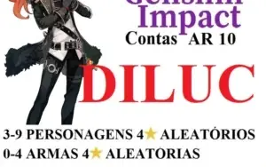 CONTA INICIANTE COM PERSONAGEM DILUC 5⭐ - AR10