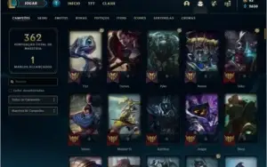 Conta prata 4 com 117 skins e 132 champs