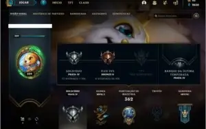 Conta prata 4 com 117 skins e 132 champs