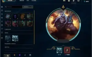 Conta Riot games com 128 skins no lol