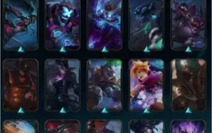 Conta Riot games com 128 skins no lol