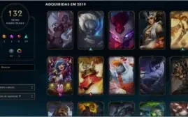 CONTA LEAGUE OF LEGENDS TDS CAMPEOES E 132 SKINS