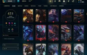 Conta Bronze 2 com TODOS os champs e 431 Skins + 7 Prestigio