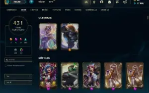 Conta Bronze 2 com TODOS os champs e 431 Skins + 7 Prestigio
