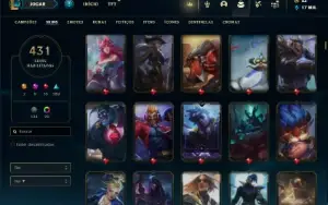 Conta Bronze 2 com TODOS os champs e 431 Skins + 7 Prestigio