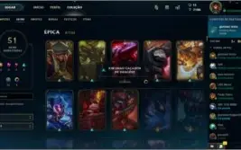 Conta LoL Platina 1, 51 Skins, 128 Campões