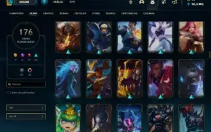 Conta Unranked com TODOS os champs e 176 Skins + 4 Prestigio