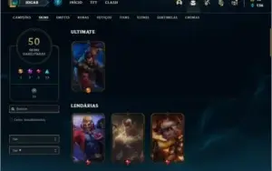 Conta prata 4 com 50 skins e 121 champs ( MAIN JG )