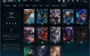 Conta prata 4 com 50 skins e 121 champs ( MAIN JG )