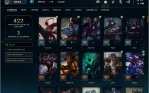 Conta prata 4 com 50 skins e 121 champs ( MAIN JG )